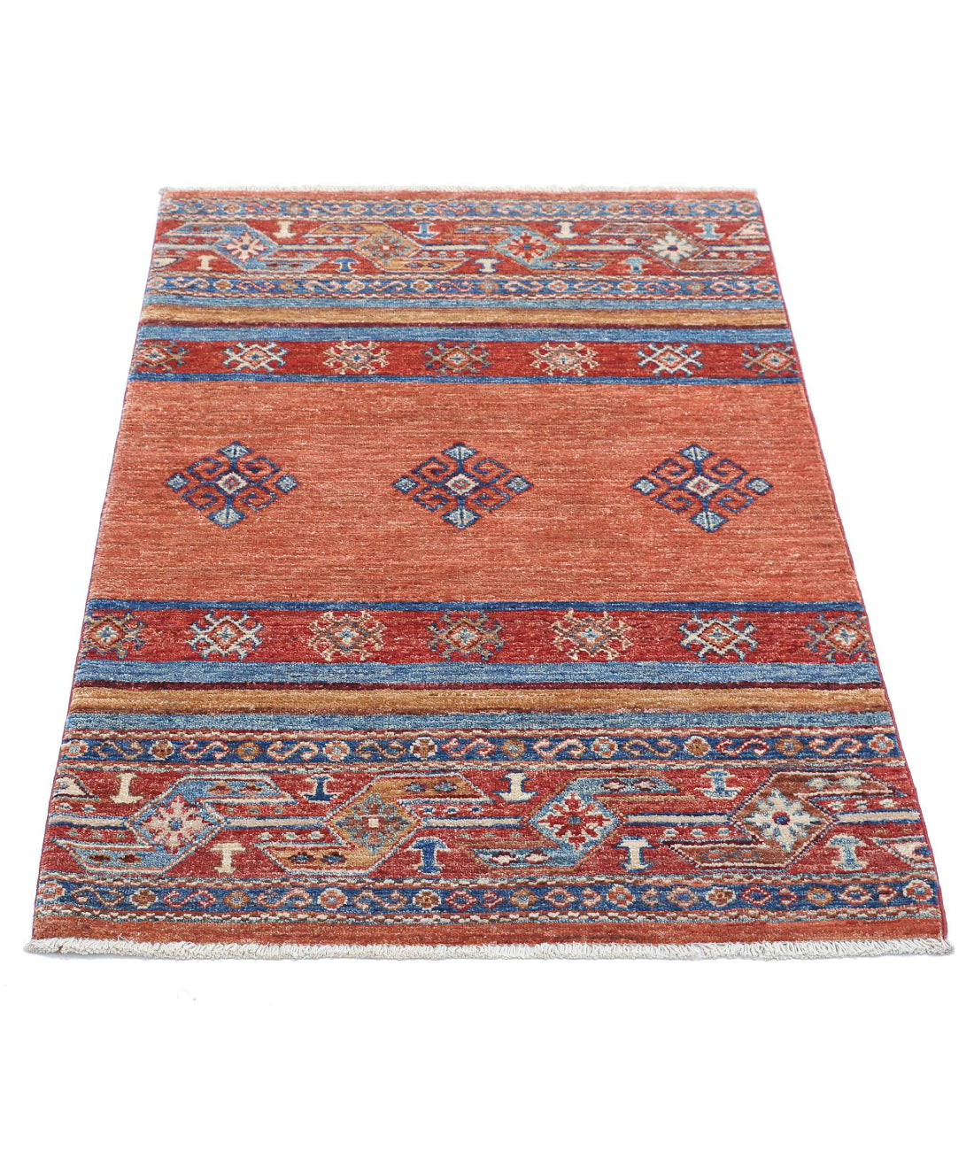 Hand Knotted Khurjeen Wool Rug - 2'7'' x 3'11'' 2'7'' x 3'11'' (78 X 118) / Multi / Multi