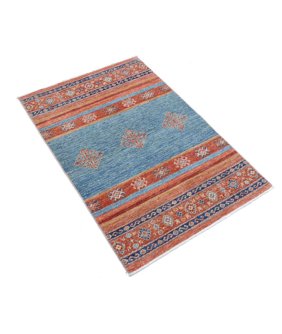 Hand Knotted Khurjeen Wool Rug - 2'7'' x 3'11'' 2'7'' x 3'11'' (78 X 118) / Multi / Multi