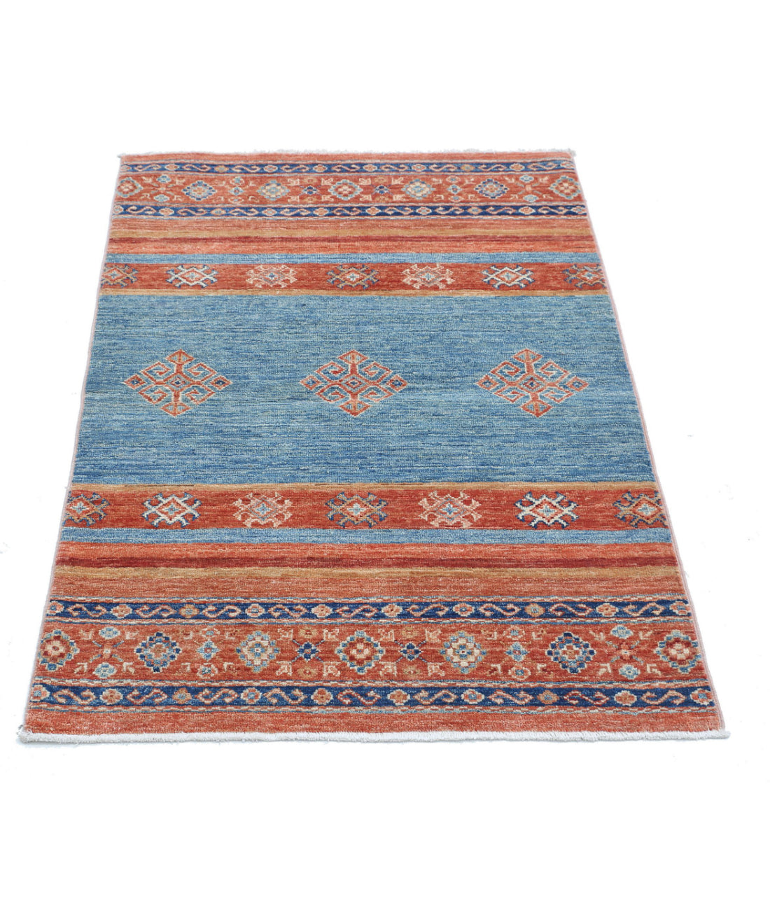 Hand Knotted Khurjeen Wool Rug - 2'7'' x 3'11'' 2'7'' x 3'11'' (78 X 118) / Multi / Multi