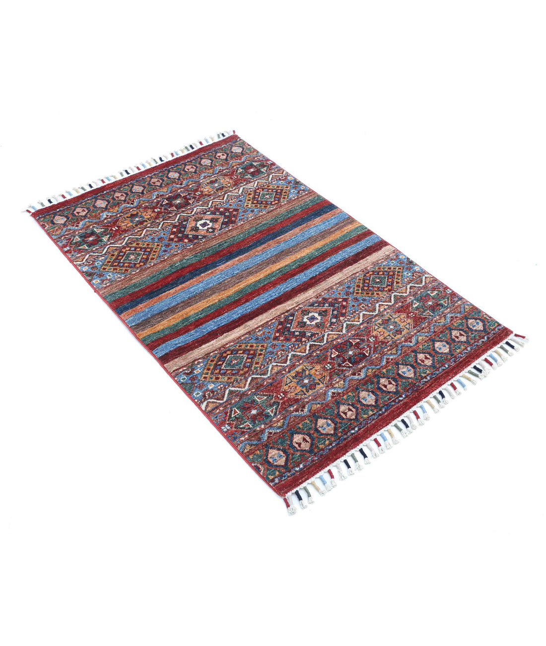 Hand Knotted Khurjeen Wool Rug - 2'8'' x 4'0'' 2'8'' x 4'0'' (80 X 120) / Multi / Multi