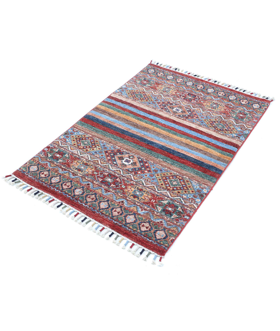 Hand Knotted Khurjeen Wool Rug - 2'8'' x 4'0'' 2'8'' x 4'0'' (80 X 120) / Multi / Multi
