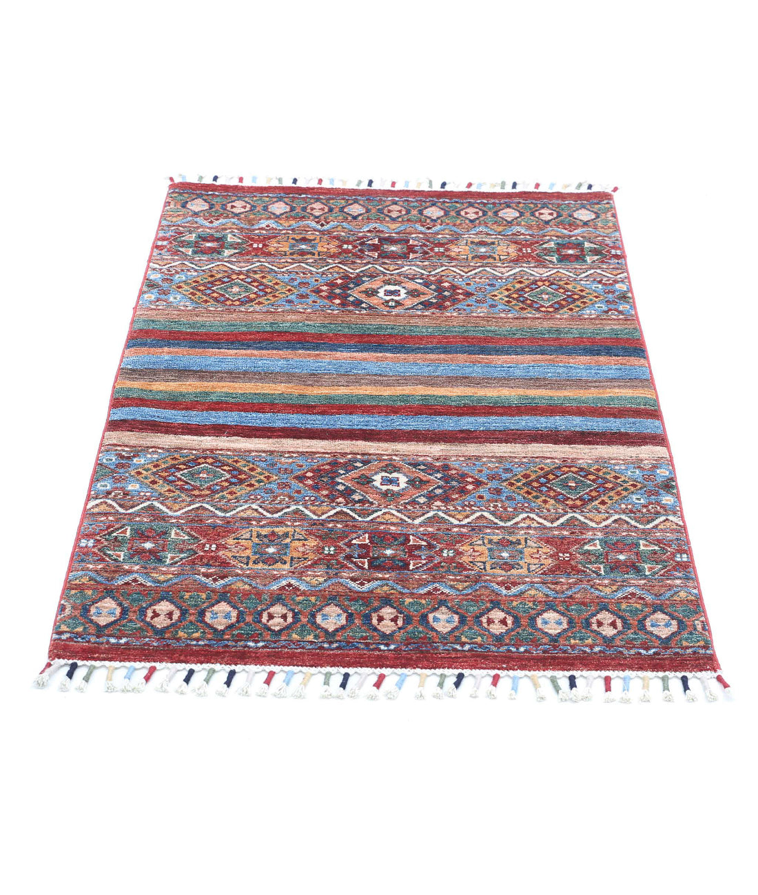 Hand Knotted Khurjeen Wool Rug - 2'8'' x 4'0'' 2'8'' x 4'0'' (80 X 120) / Multi / Multi