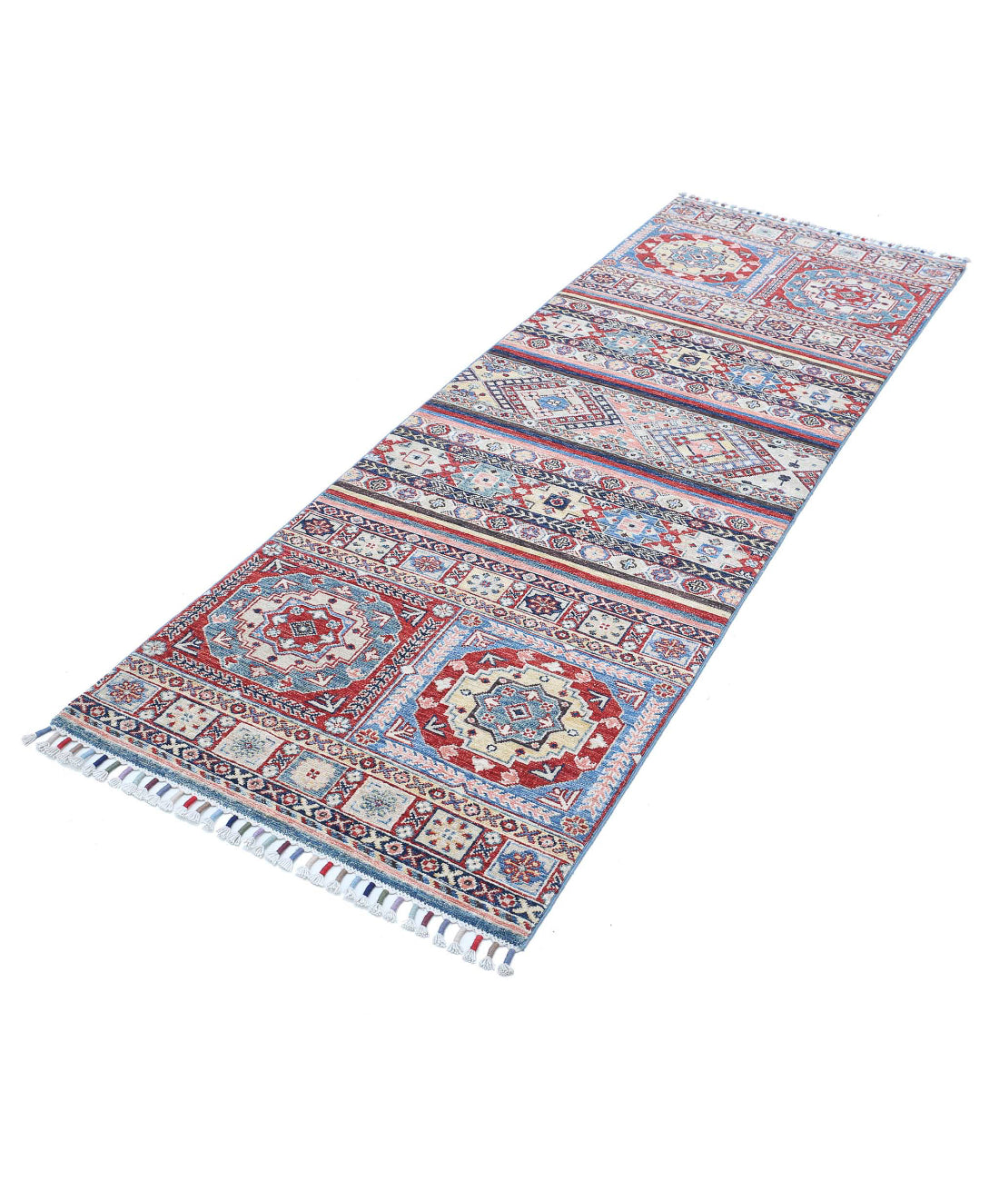 Hand Knotted Khurjeen Wool Rug - 2'8'' x 8'0'' 2'8'' x 8'0'' (80 X 240) / Multi / Multi