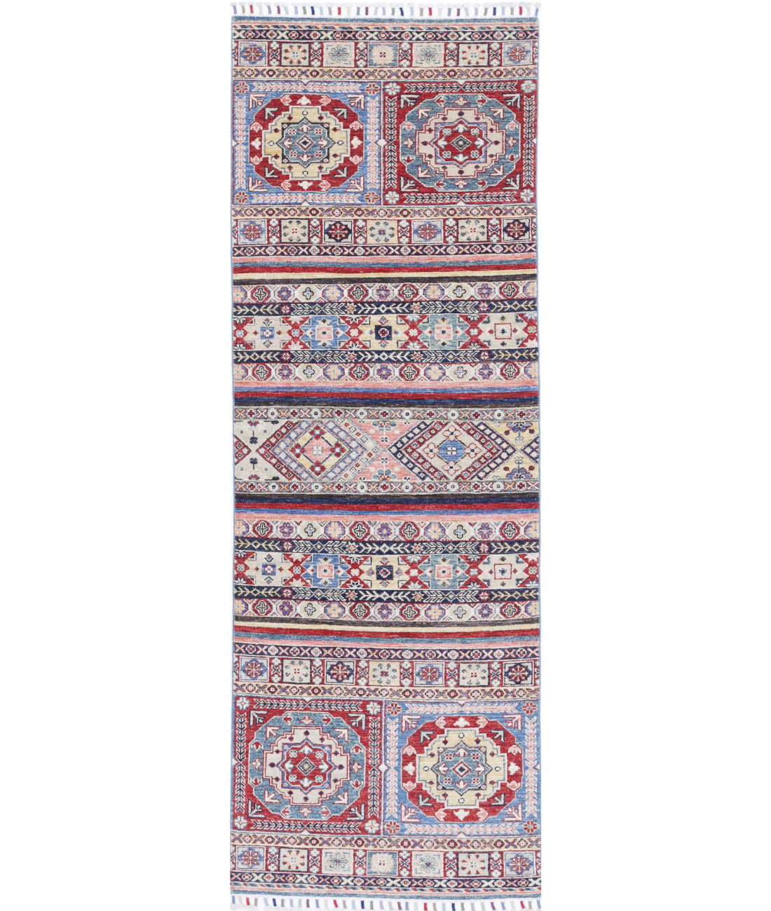 Hand Knotted Khurjeen Wool Rug - 2&#39;8&#39;&#39; x 8&#39;0&#39;&#39; 2&#39;8&#39;&#39; x 8&#39;0&#39;&#39; (80 X 240) / Multi / Multi