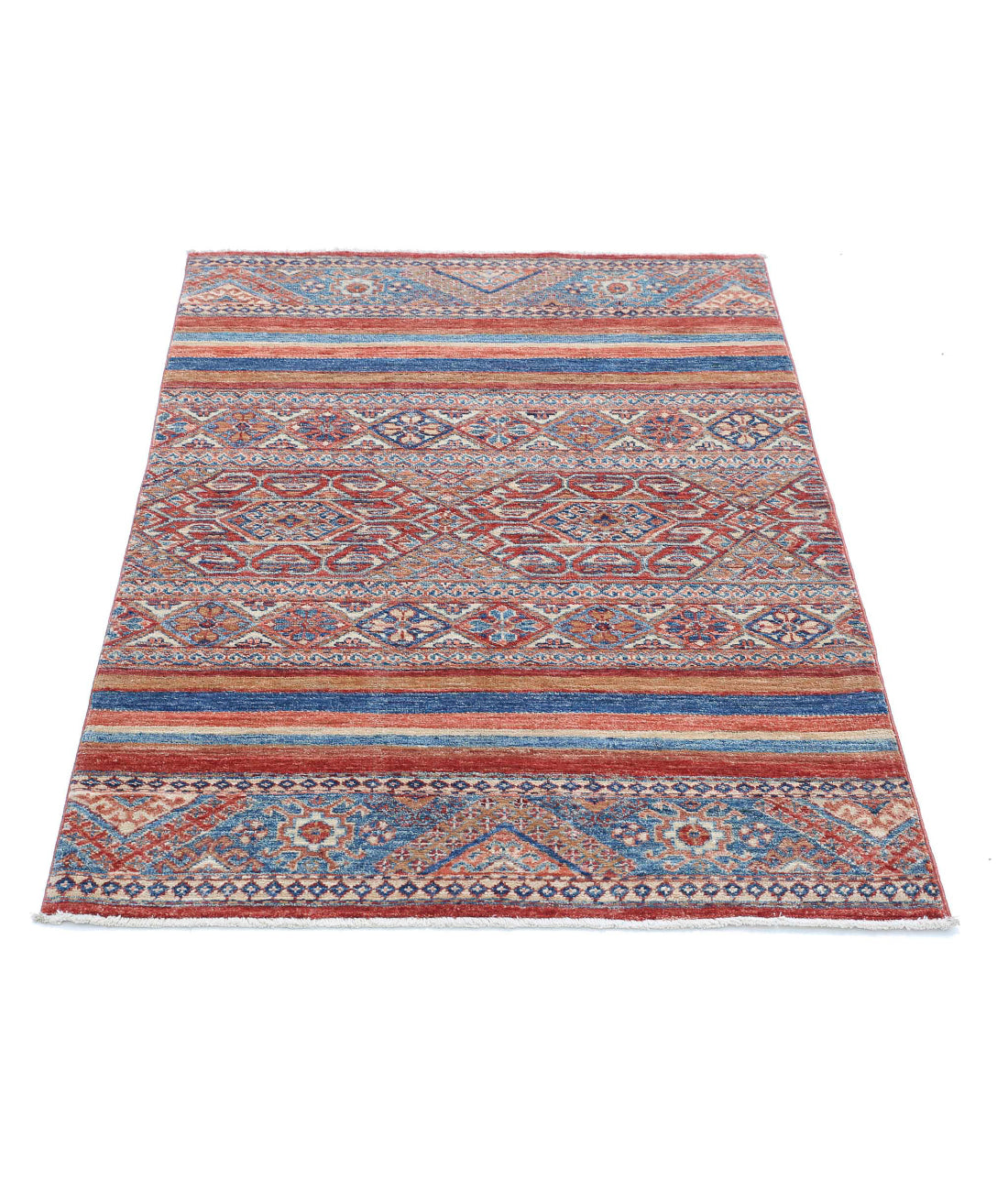 Hand Knotted Khurjeen Wool Rug - 2'11'' x 4'4'' 2'11'' x 4'4'' (88 X 130) / Multi / Multi