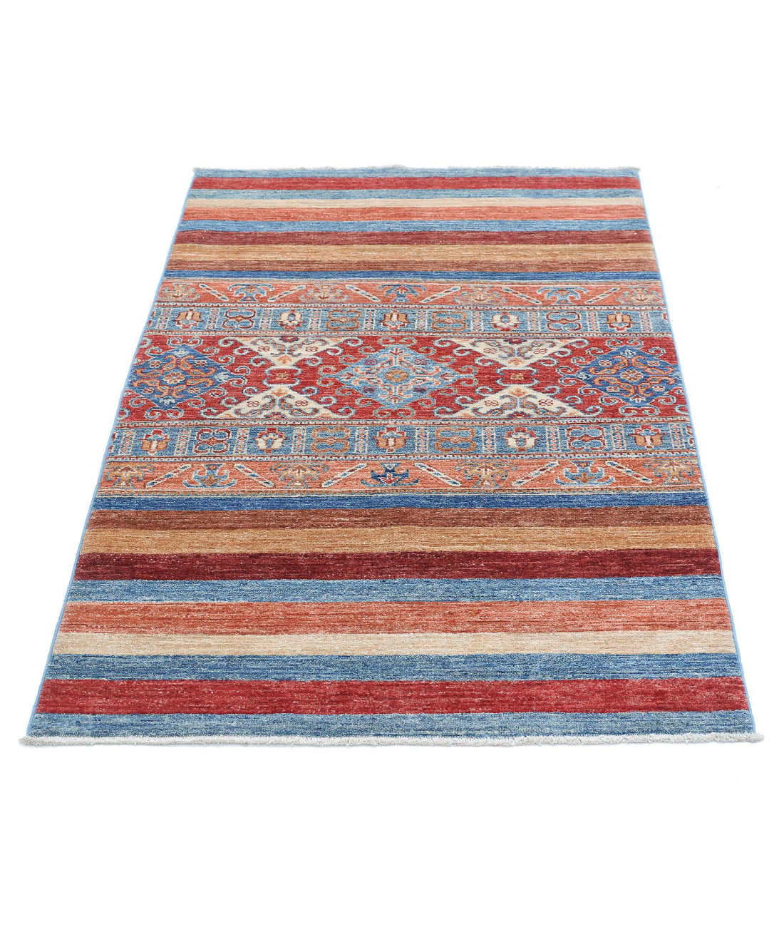 Hand Knotted Khurjeen Wool Rug - 2'11'' x 5'0'' 2'11'' x 5'0'' (88 X 150) / Multi / Multi