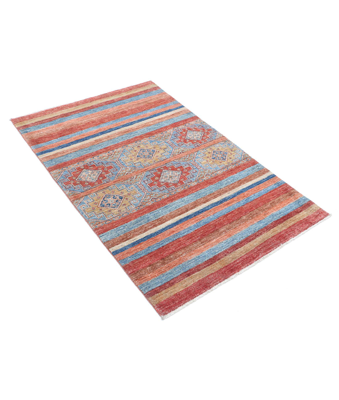 Hand Knotted Khurjeen Wool Rug - 3'0'' x 4'9'' 3'0'' x 4'9'' (90 X 143) / Multi / Multi