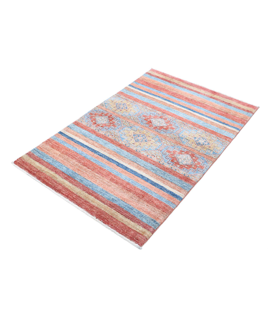 Hand Knotted Khurjeen Wool Rug - 3'0'' x 4'9'' 3'0'' x 4'9'' (90 X 143) / Multi / Multi