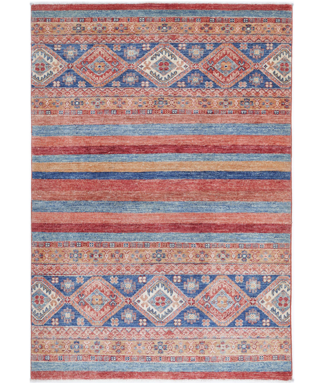 Hand Knotted Khurjeen Wool Rug - 3&#39;4&#39;&#39; x 5&#39;1&#39;&#39; 3&#39;4&#39;&#39; x 5&#39;1&#39;&#39; (100 X 153) / Multi / Multi
