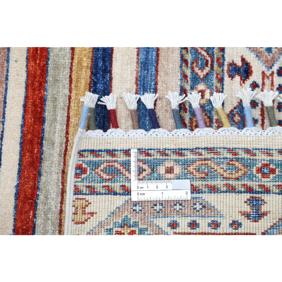 Alfombra de lana Khurjeen anudada a mano - 4'10'' x 6'3''