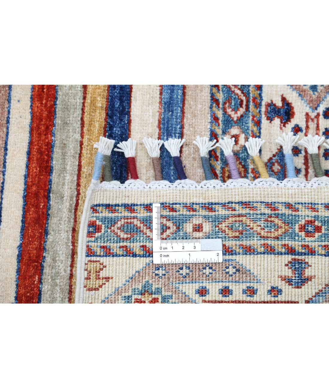 Alfombra de lana Khurjeen anudada a mano - 4'10'' x 6'3''