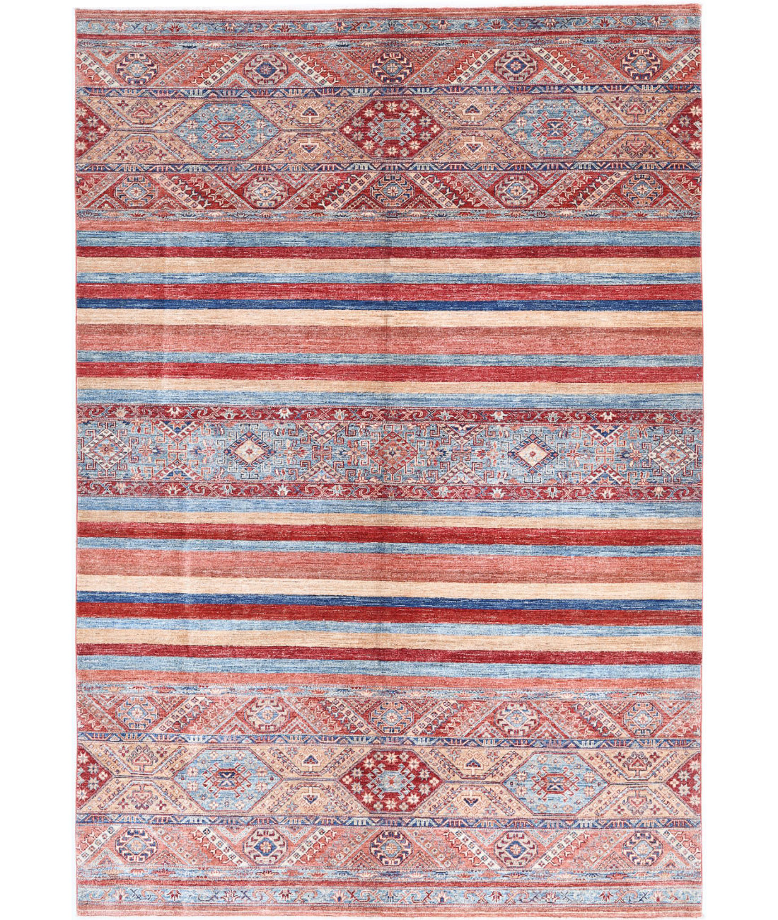 Hand Knotted Khurjeen Wool Rug - 6'7'' x 9'8'' 6'7'' x 9'8'' (198 X 290) / Multi / Multi