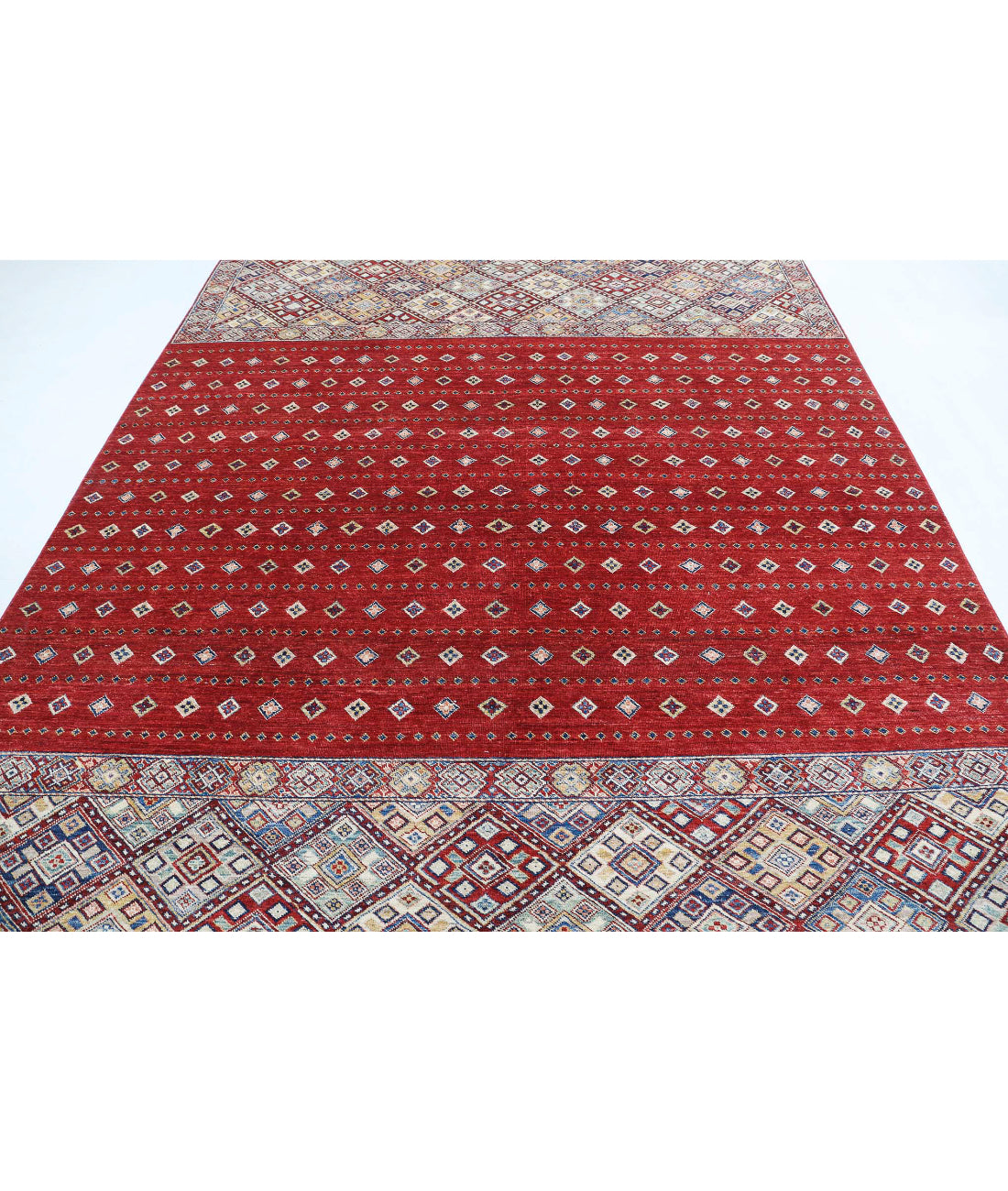 Hand Knotted Khurjeen Wool Rug - 7'9'' x 9'8'' 7'9'' x 9'8'' (233 X 290) / Multi / Multi