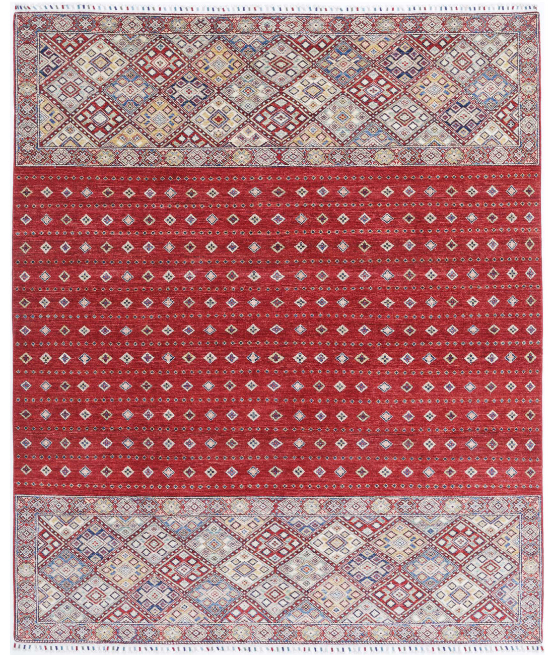 Hand Knotted Khurjeen Wool Rug - 7&#39;9&#39;&#39; x 9&#39;8&#39;&#39; 7&#39;9&#39;&#39; x 9&#39;8&#39;&#39; (233 X 290) / Multi / Multi
