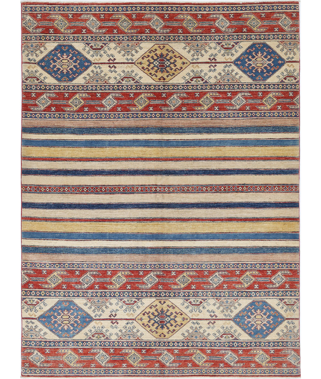 Hand Knotted Khurjeen Wool Rug - 5&#39;6&#39;&#39; x 7&#39;7&#39;&#39; 5&#39;6&#39;&#39; x 7&#39;7&#39;&#39; (165 X 228) / Multi / Multi
