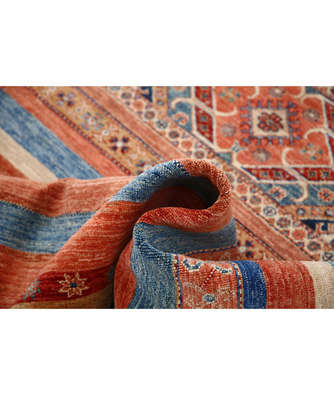 Hand Knotted Khurjeen Wool Rug - 5'6'' x 7'8'' 5'6'' x 7'8'' (165 X 230) / Multi / Multi