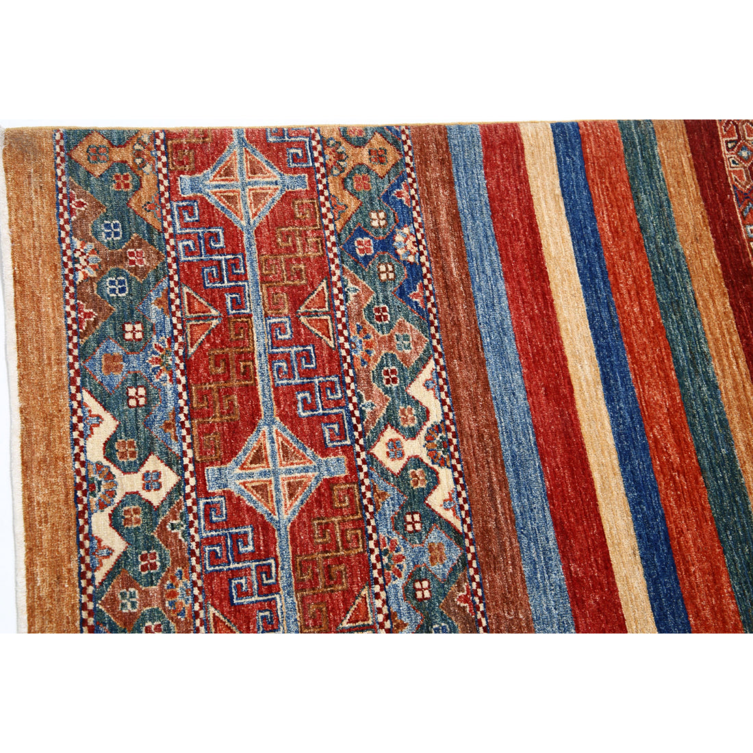 Alfombra de lana Khurjeen anudada a mano - 5'9'' x 7'9''