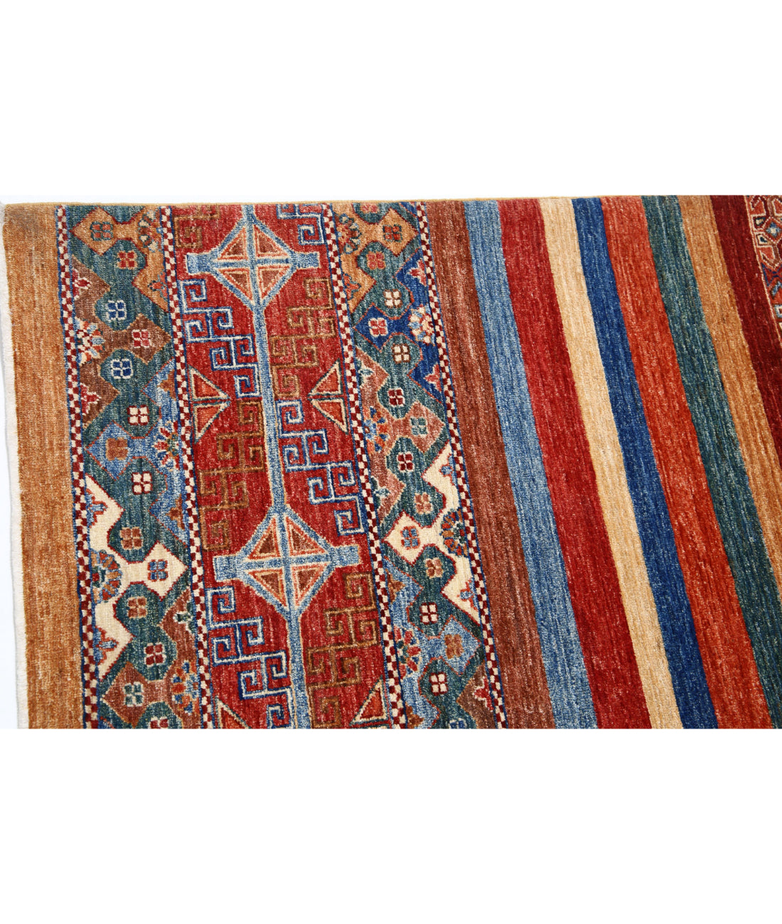 Alfombra de lana Khurjeen anudada a mano - 5'9'' x 7'9''