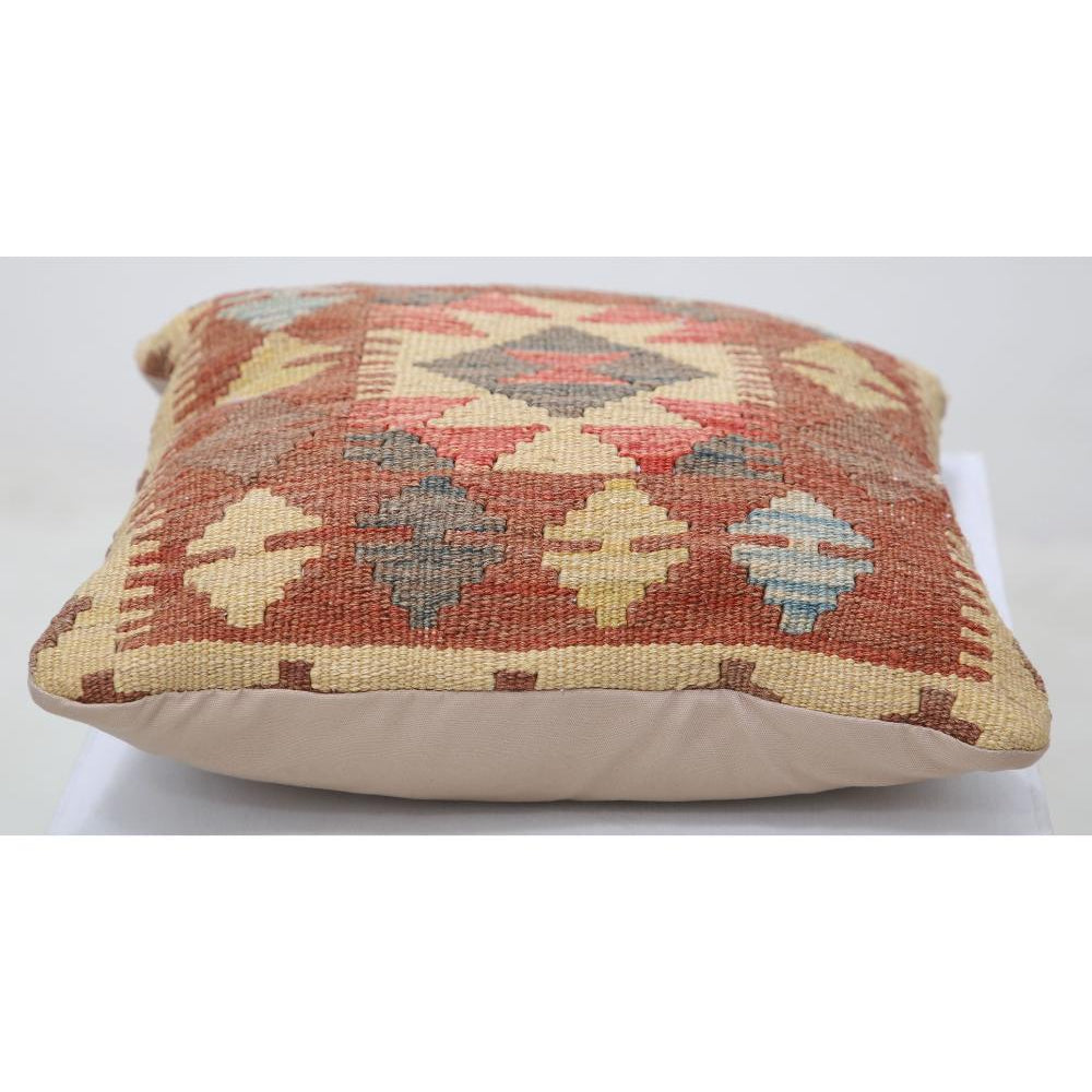 Hand Woven Tribal  Wool Pillow - 1'5'' x 1'5''
