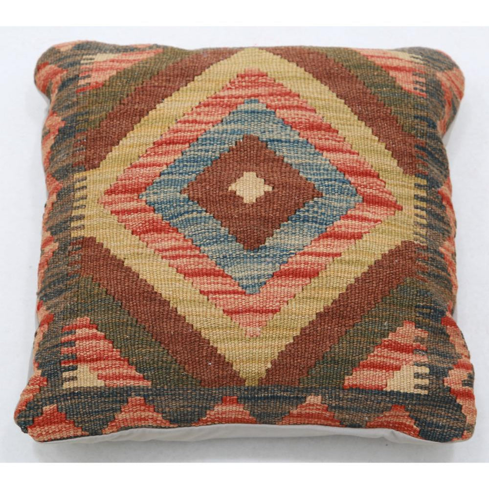 Hand Woven Tribal  Wool Pillow - 1'5'' x 1'5''