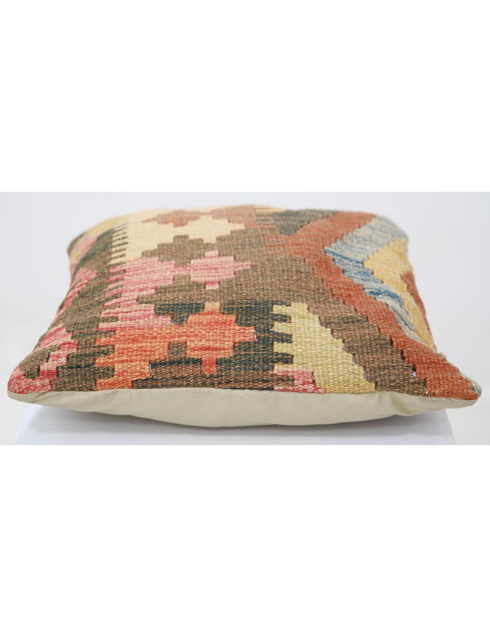 Hand Woven Tribal  Wool Pillow - 1'5'' x 1'5''