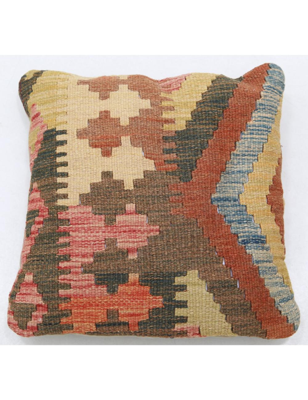 Hand Woven Tribal  Wool Pillow - 1'5'' x 1'5''