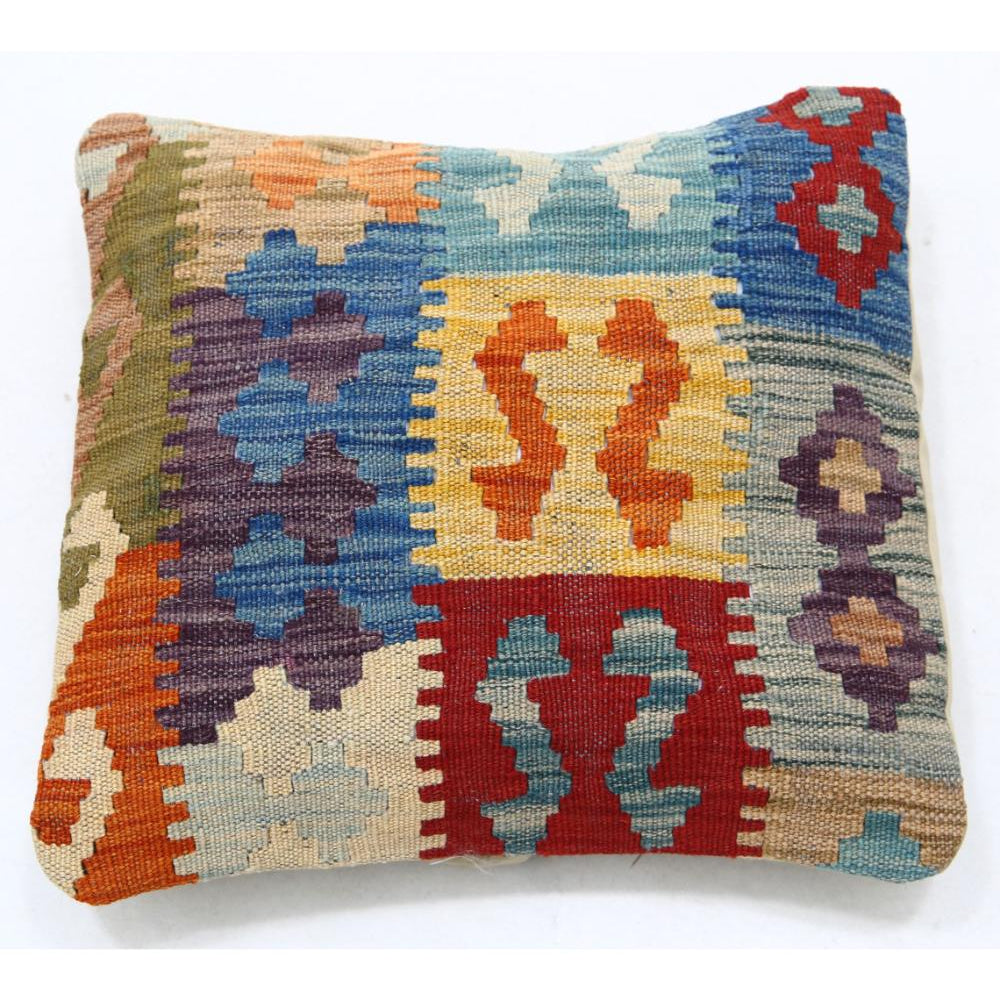 Hand Woven Tribal  Wool Pillow - 1'5'' x 1'5''