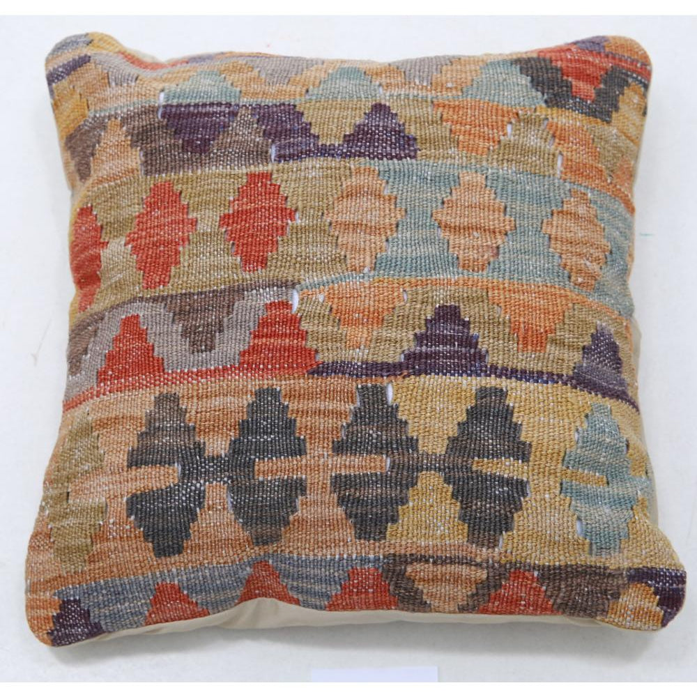 Hand Woven Tribal  Wool Pillow - 1'5'' x 1'5''
