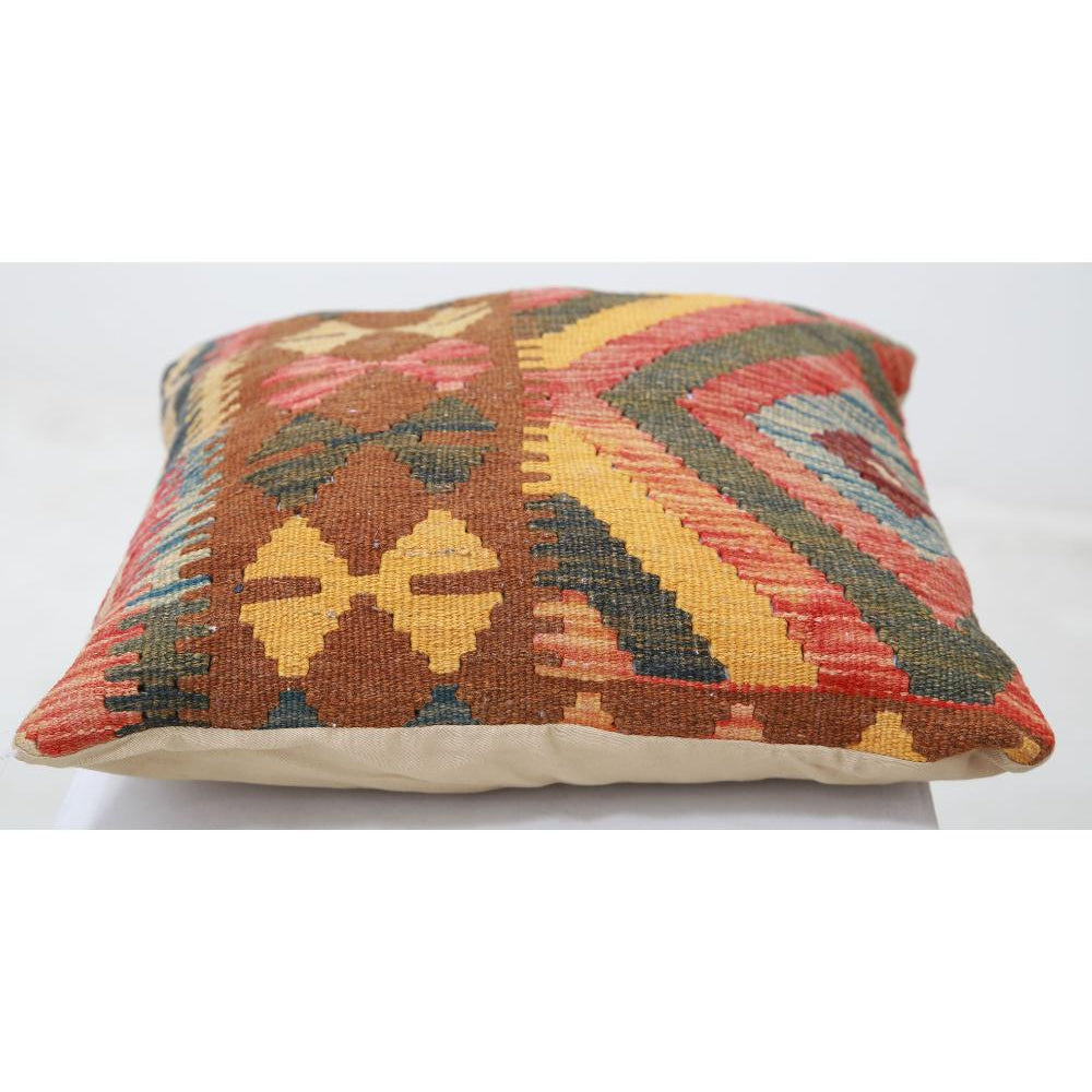 Hand Woven Tribal  Wool Pillow - 1'5'' x 1'5''