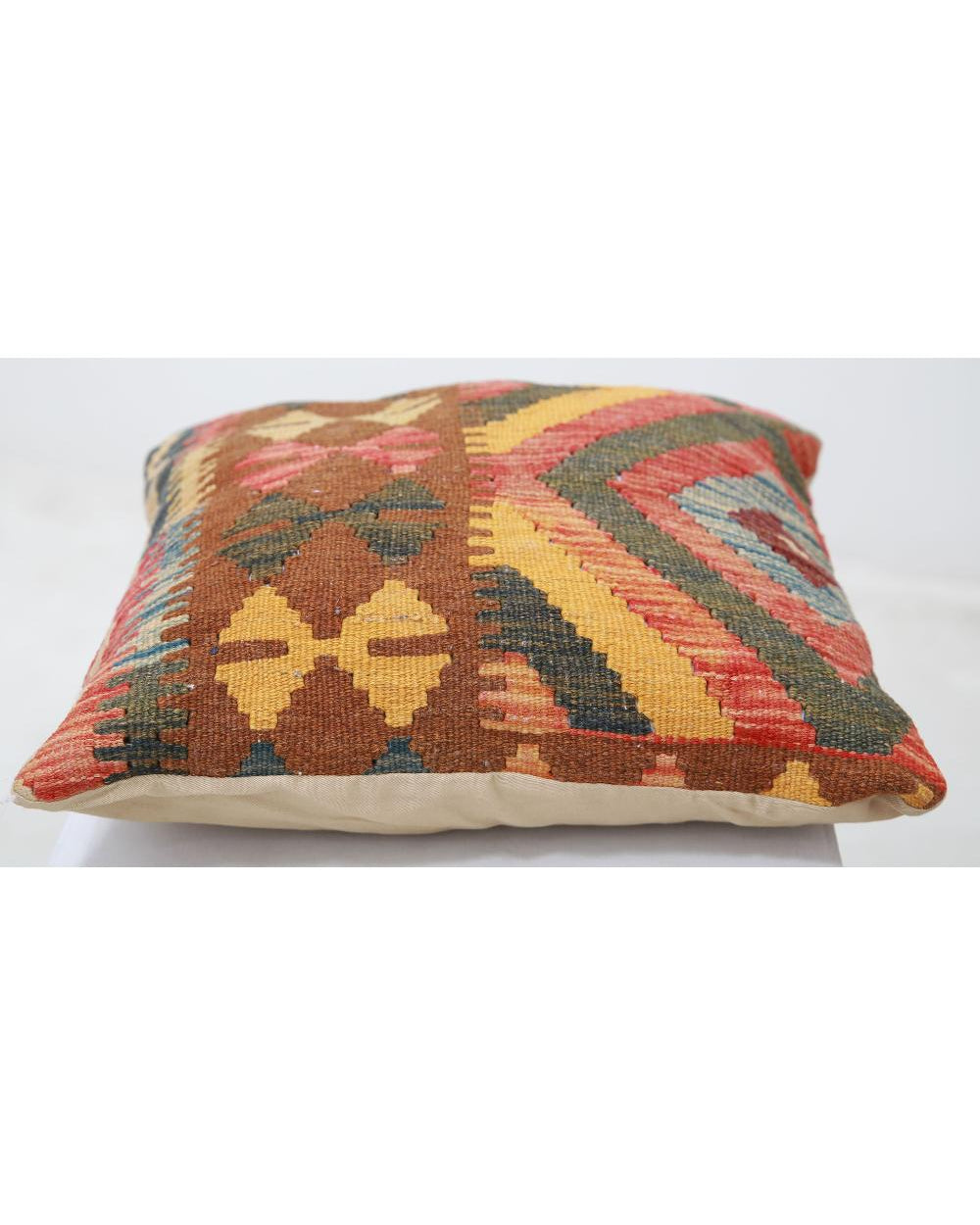Hand Woven Tribal  Wool Pillow - 1'5'' x 1'5''