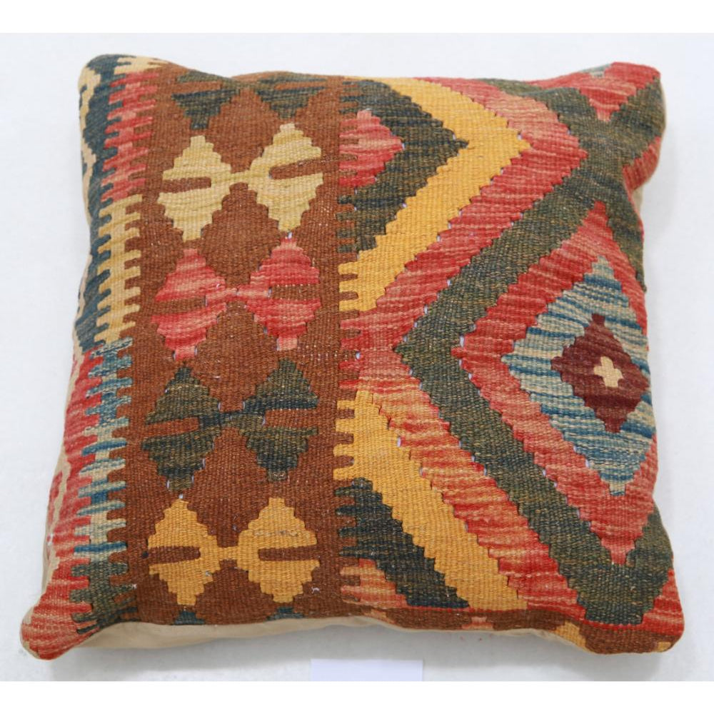 Hand Woven Tribal  Wool Pillow - 1'5'' x 1'5''