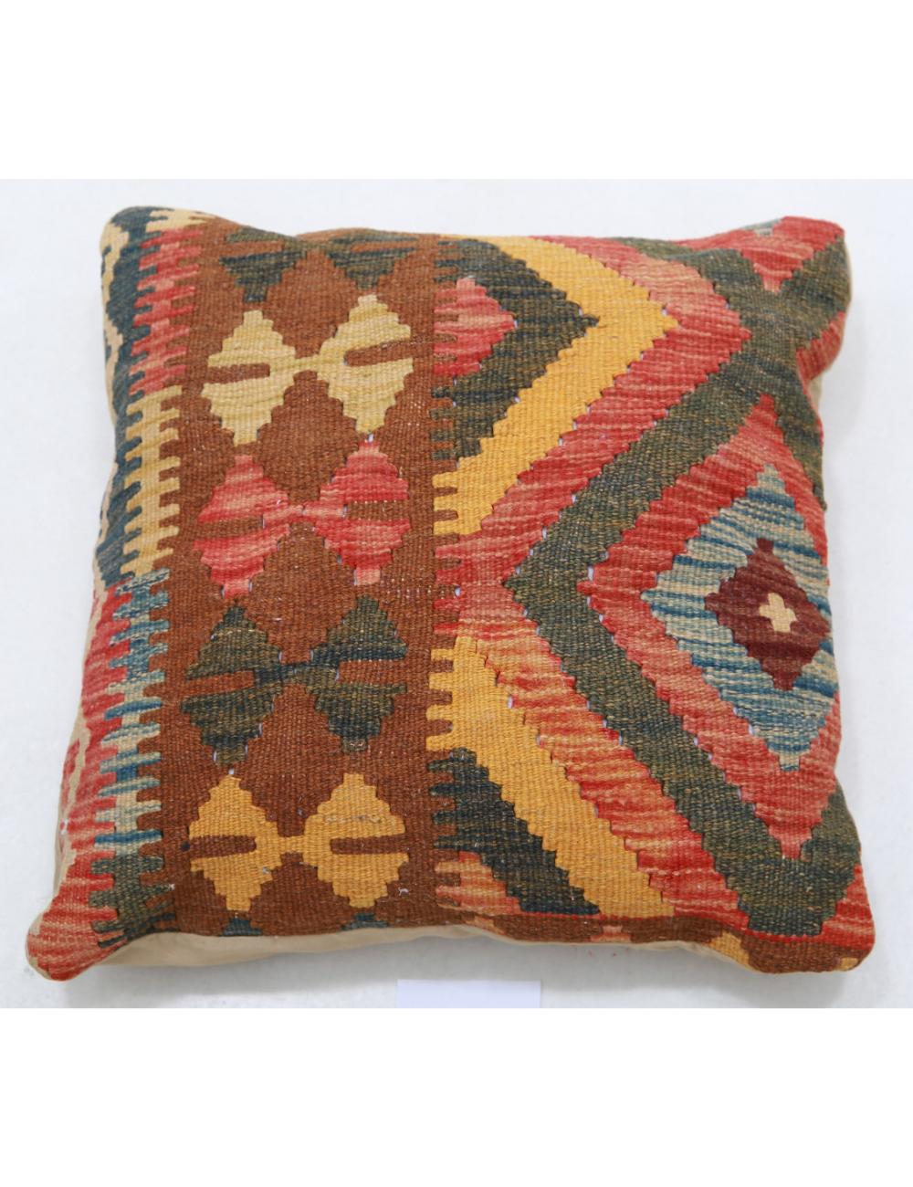 Hand Woven Tribal  Wool Pillow - 1'5'' x 1'5''