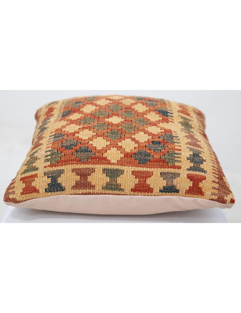 Hand Woven Tribal  Wool Pillow - 1'5'' x 1'5''