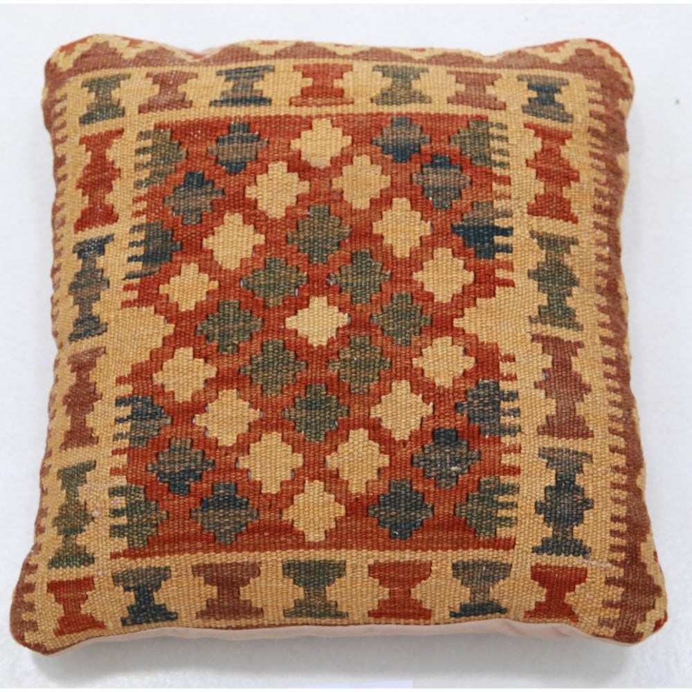 Hand Woven Tribal  Wool Pillow - 1'5'' x 1'5''