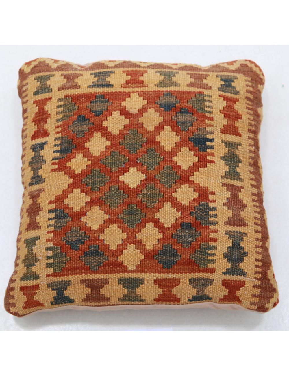 Hand Woven Tribal  Wool Pillow - 1'5'' x 1'5''