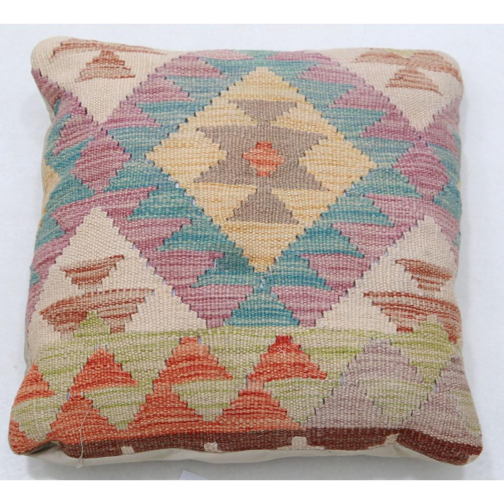 Hand Woven Tribal  Wool Pillow - 1'5'' x 1'5''