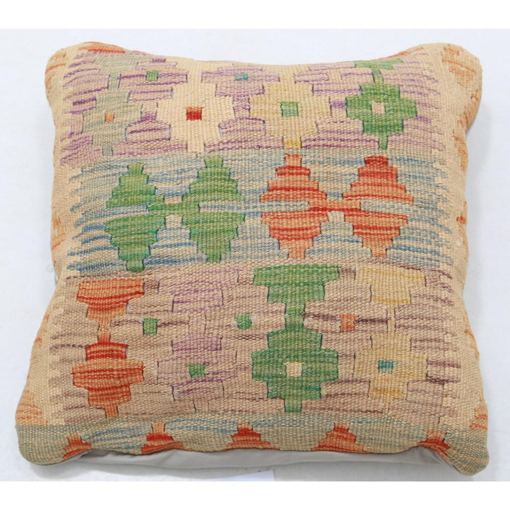 Hand Woven Tribal  Wool Pillow - 1'5'' x 1'5''