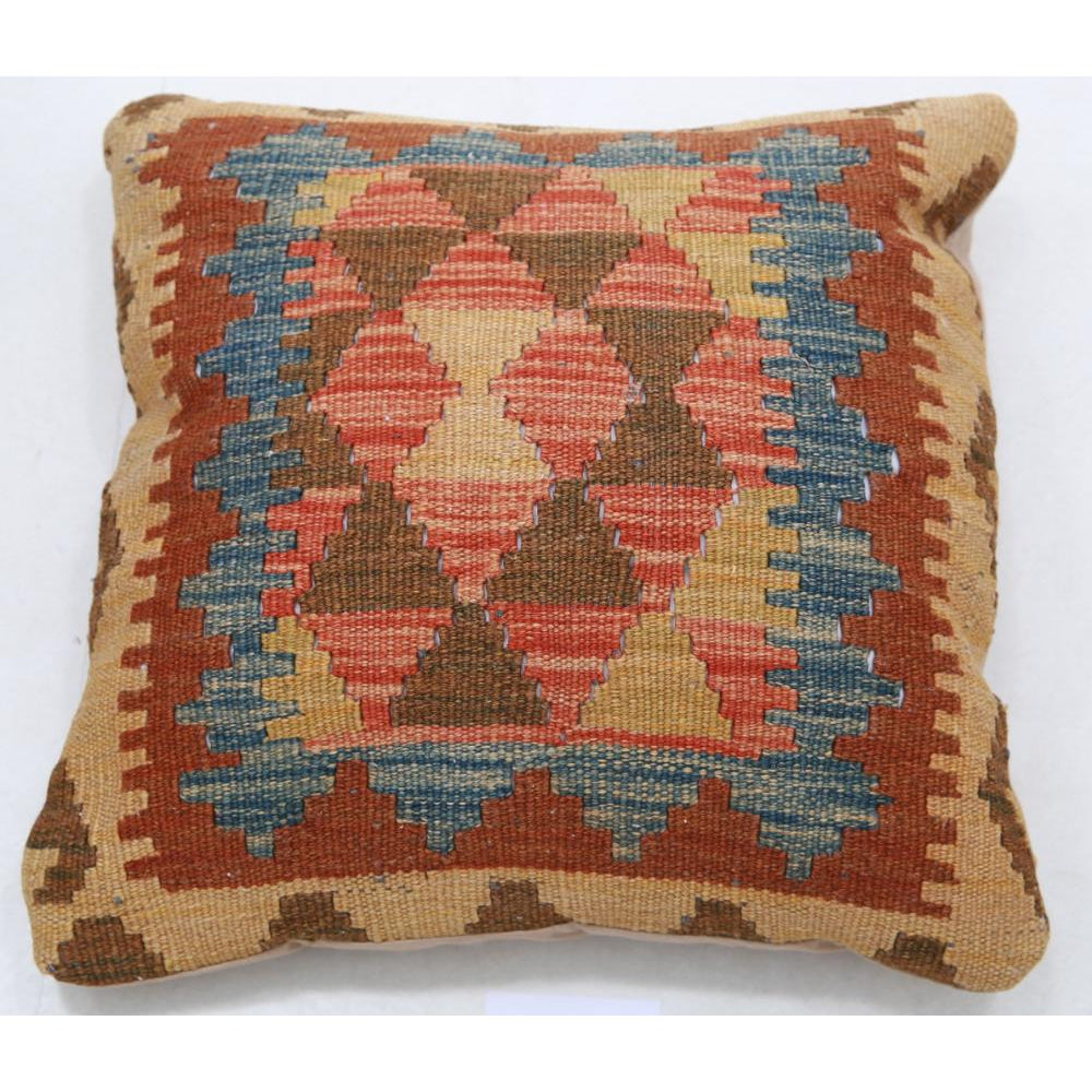 Hand Woven Tribal  Wool Pillow - 1'5'' x 1'5''