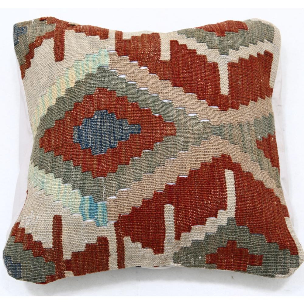 Hand Woven Tribal  Wool Pillow - 1'5'' x 1'5''