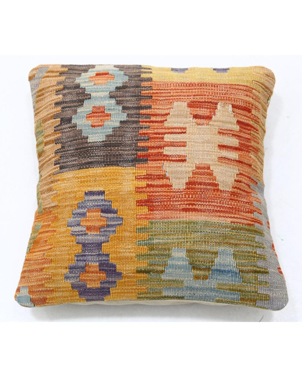 Hand Woven Tribal  Wool Pillow - 1'5'' x 1'5''