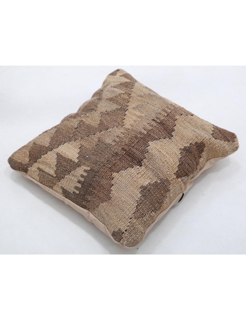 Hand Woven Tribal Multi Color Geometric Wool Pillow - 1'5'' x 1'5'' Arteverk Arteverk Rugs