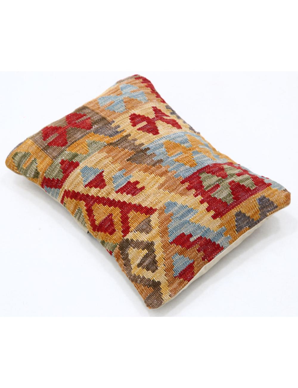 Hand Woven Tribal Multi Color Geometric Wool Pillow - 1'0'' x 1'5'' Arteverk Arteverk Rugs