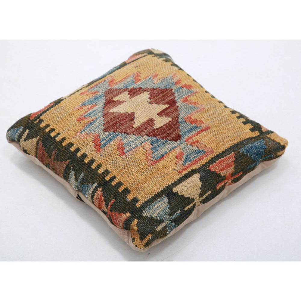 Hand Woven Tribal  Wool Pillow - 1'5'' x 1'5''