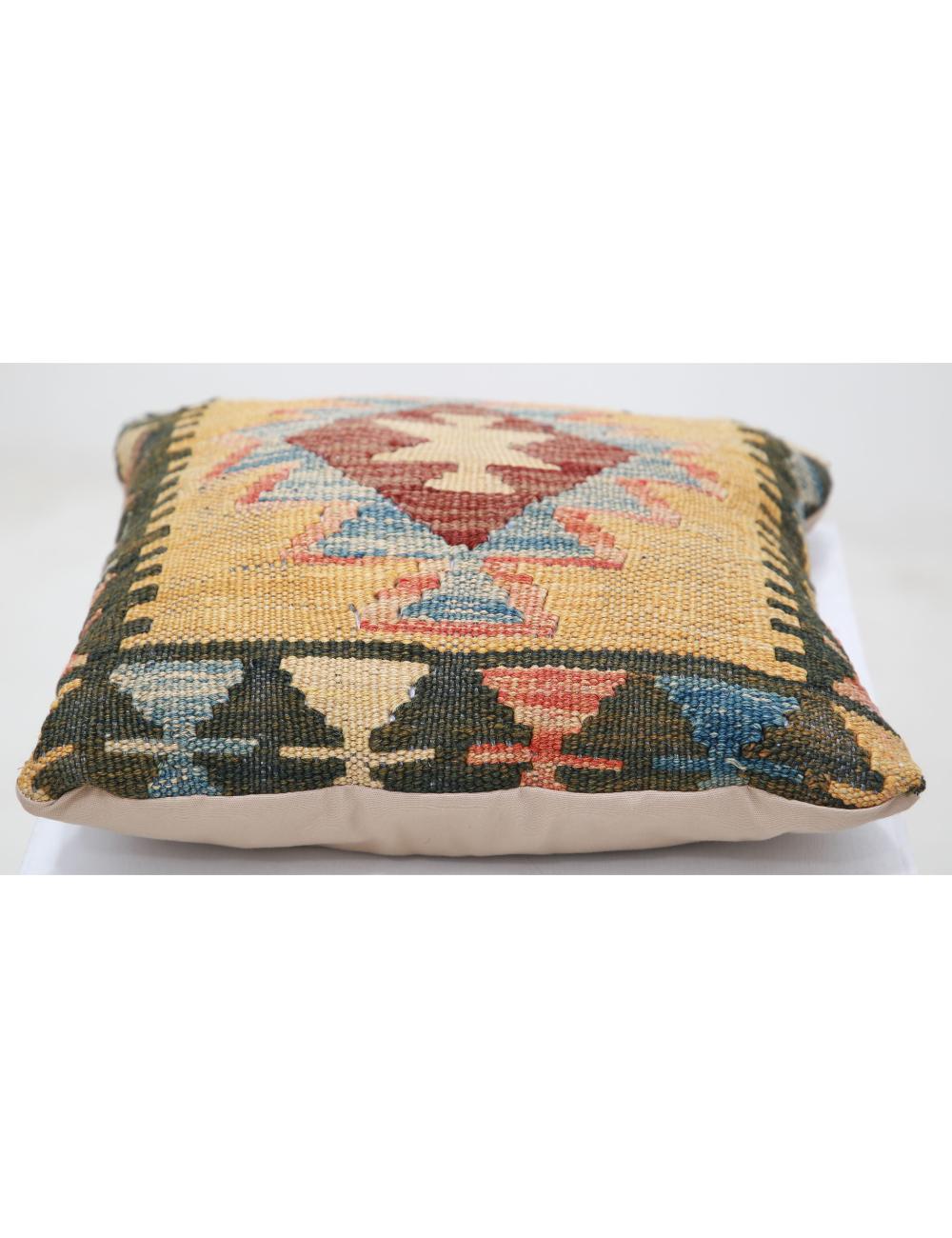 Hand Woven Tribal  Wool Pillow - 1'5'' x 1'5''