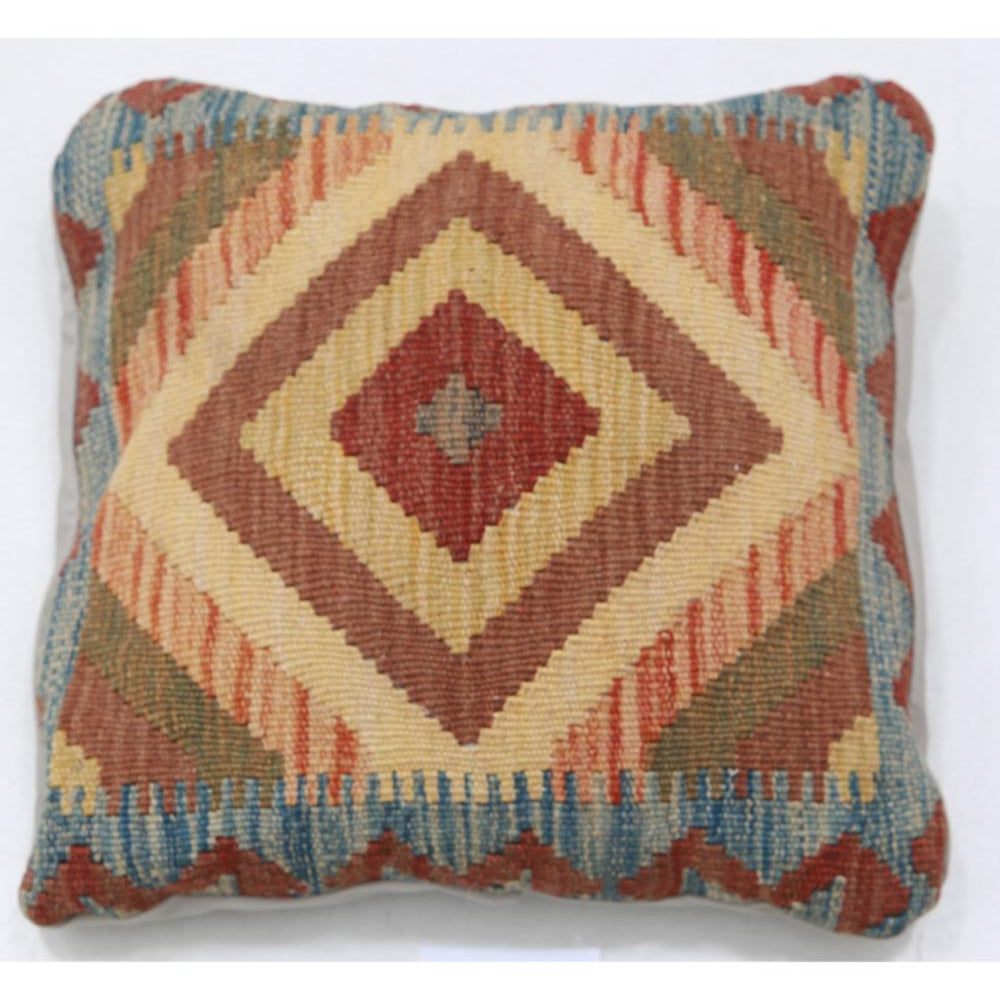 Hand Woven Tribal  Wool Pillow - 1'5'' x 1'5''