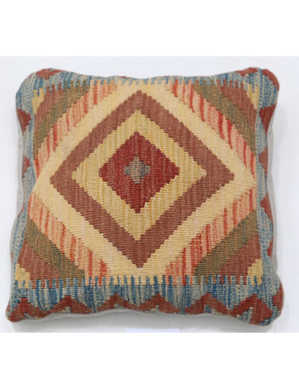 Hand Woven Tribal  Wool Pillow - 1'5'' x 1'5''