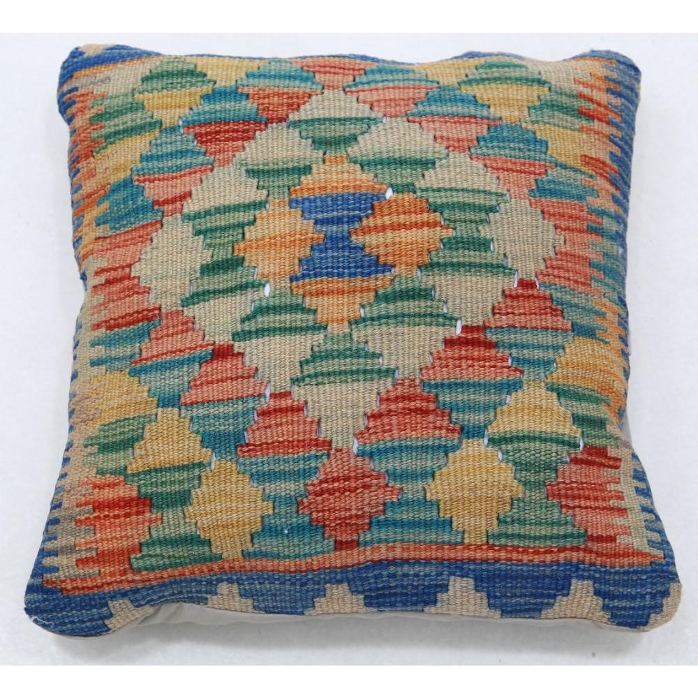 Hand Woven Tribal  Wool Pillow - 1'5'' x 1'5''