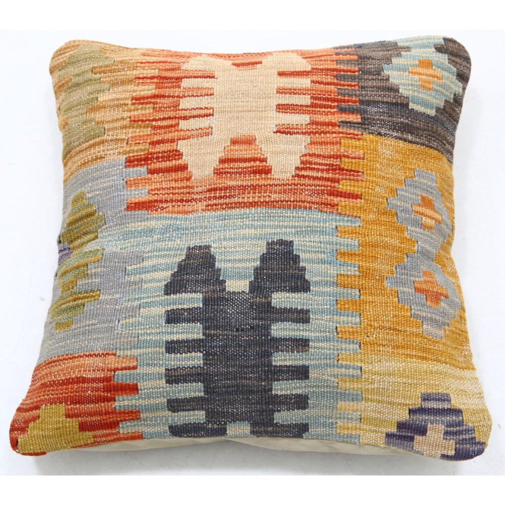 Hand Woven Tribal  Wool Pillow - 1'5'' x 1'5''