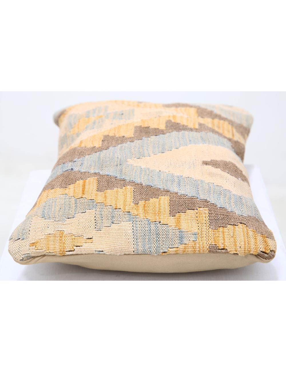 Hand Woven Tribal Multi Color Geometric Wool Pillow - 1'0'' x 1'5'' Arteverk Arteverk Rugs