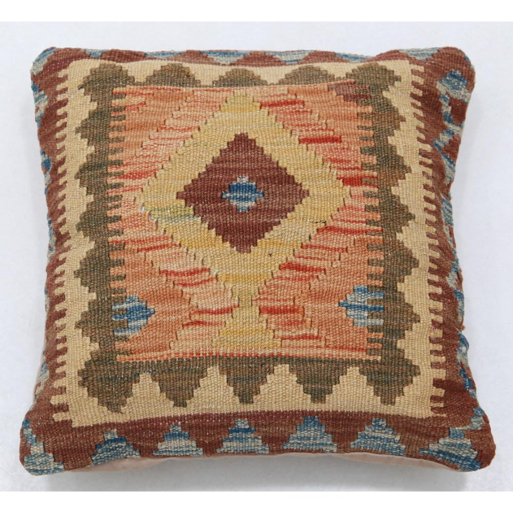Hand Woven Tribal  Wool Pillow - 1'5'' x 1'5''